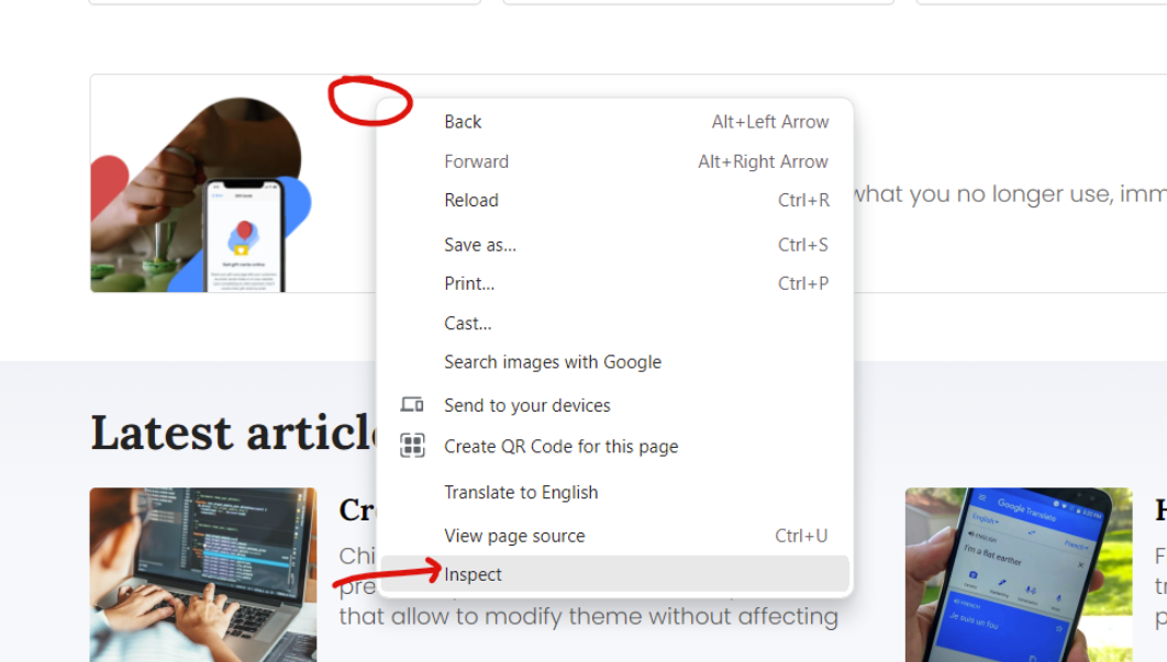 Browser inspect